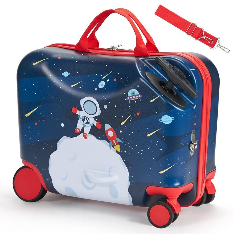 Kids Ride On Suitcase Scooter - Детский чемодан-самокат 18 дюймов с колесами,