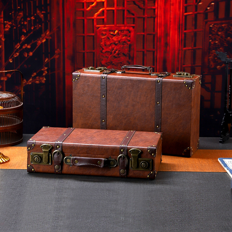Retro Vintage Trunk Suitcase - Винтажный деревянный чемодан, многофункциональный ящик для