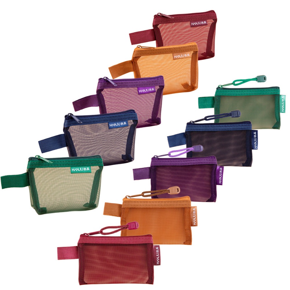 Cosmetic Bags - Портативная дорожная сумка-сетка из ткани, мини-кошелек-косметичка
