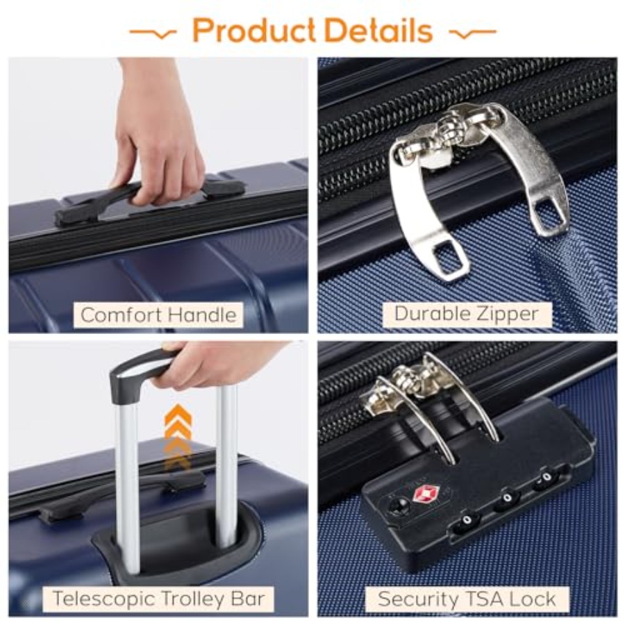 Набор из 3 предметов для путеш – обзор и цена Expandable Hard Shell Luggage Set