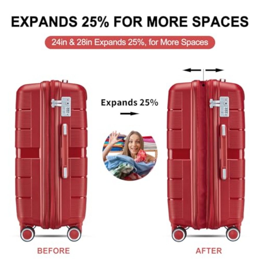 Набор чемоданов из 4 предметов – обзор и цена Expandable Hard Shell Luggage Set