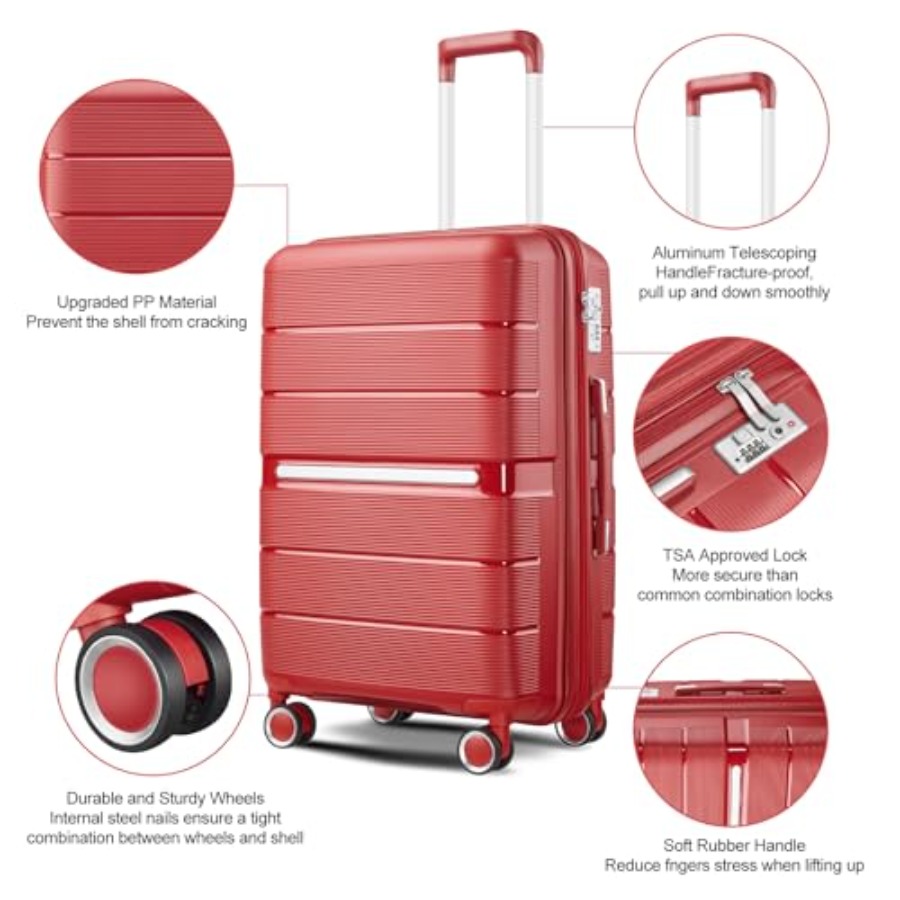 Набор чемоданов из 4 предметов – обзор и цена Expandable Hard Shell Luggage Set