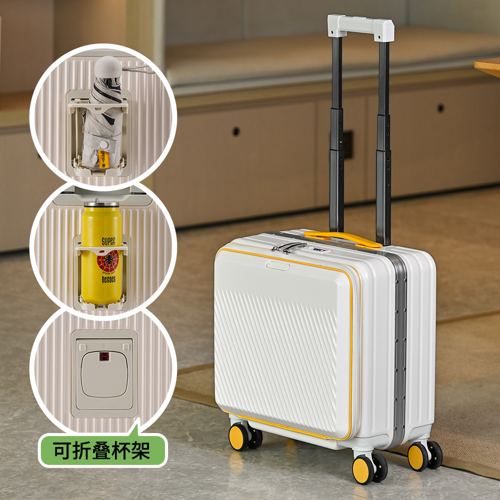 Чемодан-тележка с фронтальным  – обзор и цена Aluminum Frame Carry On Luggage