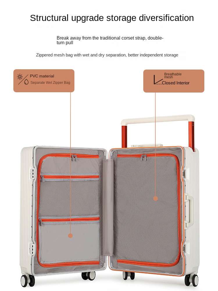 Новый чемодан с широкой ручкой – обзор и цена Spinner Wheel Rolling Suitcase 20 Inch