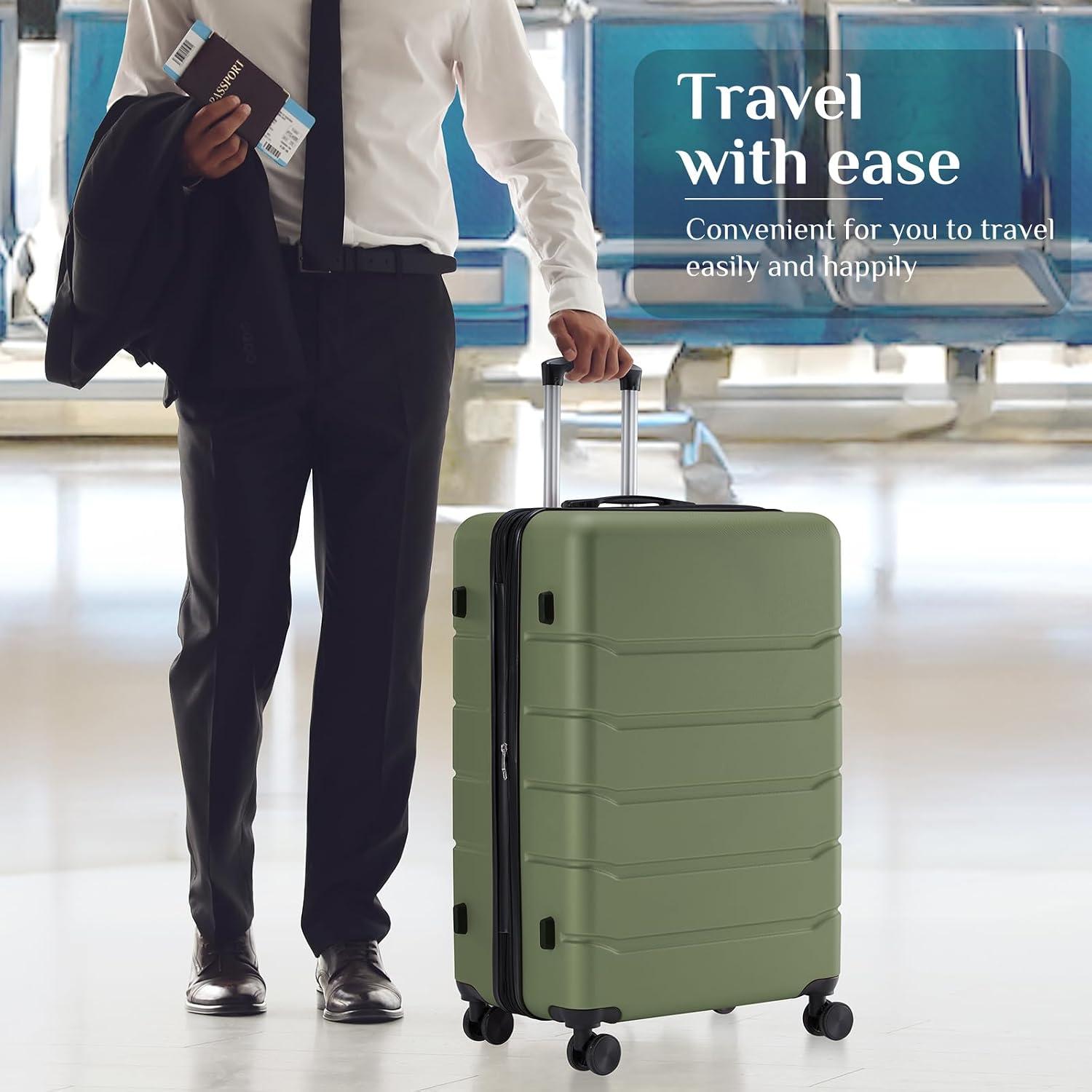 28-дюймовый чемодан для ручной – обзор и цена Expandable Hard Shell Luggage Set