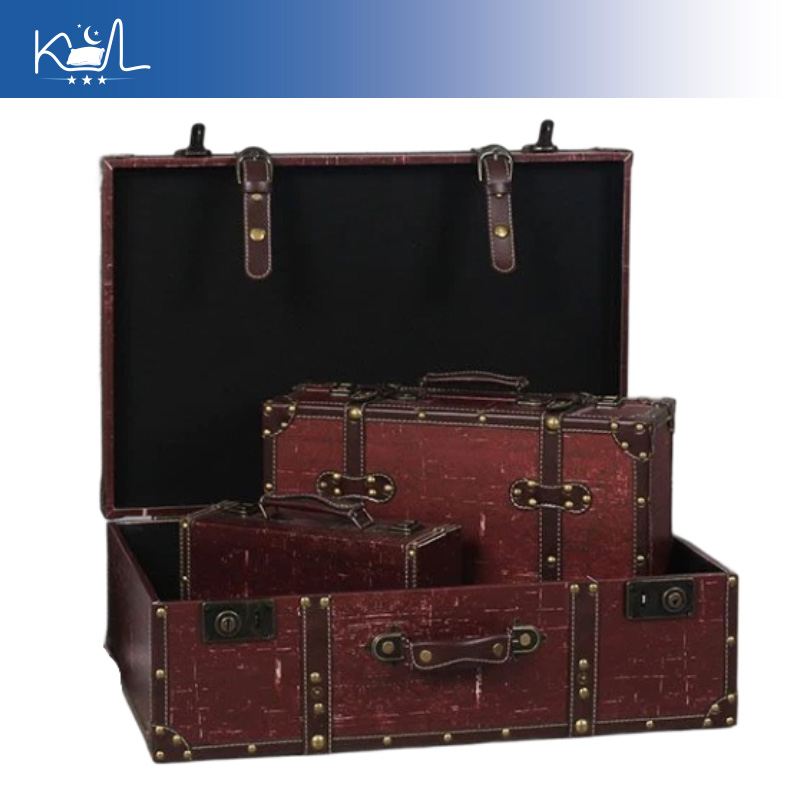 Винтажный красный декоративный – обзор и цена Retro Vintage Trunk Suitcase