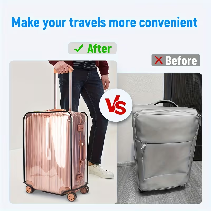 Прозрачный чехол для багажа —  – обзор и цена Luggage Protective Cover Transparent