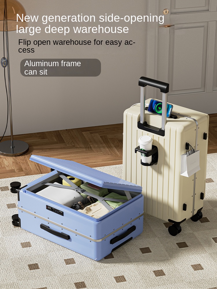 Чемодан с боковым отверстием,  – обзор и цена Aluminum Frame Carry On Luggage